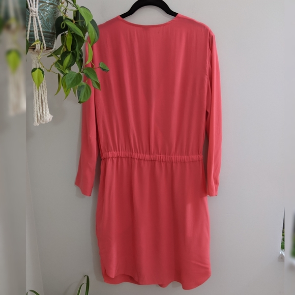 Wilfred 100% Silk Dress In Coral Color - Picture 3 of 6